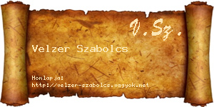 Velzer Szabolcs névjegykártya